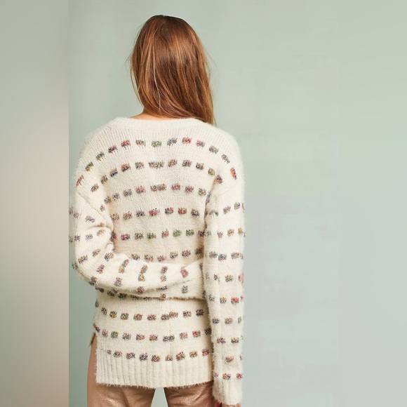 Moth by Anthropologie Metallic Check Sweater Size XS - Picture 3 of 14